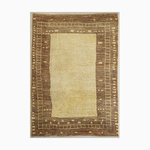 Tapis Tissé à la Main Moderniste Beige