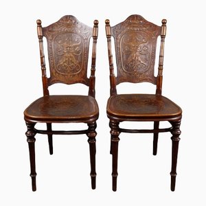 Chaises Antiques de Jakob & Josef Kohn, Set de 2