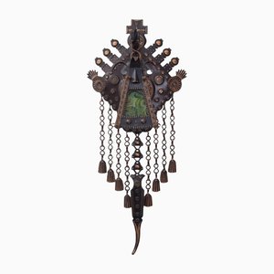 Spanish Revival Copper and Glass Wall Light, 1970s