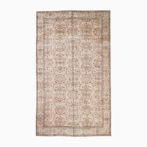 Vintage Faded Cotton & Wool Rug