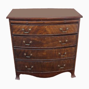 Mahogany Bow Chest of Drawers, 1940s