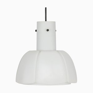 Lámpara colgante modelo P174 de vidrio blanco de Limburg