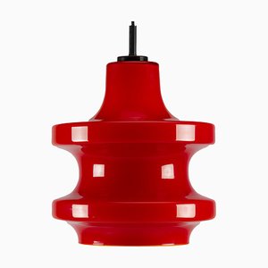 Red Glass Pendant Lamp from Peill & Putzler