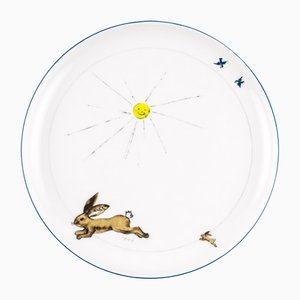 Blue Porcelain Collection Plate from Litolff, 1946