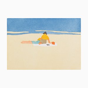 Alex Katz, Figures on Beach, 2008, Color Aquatint