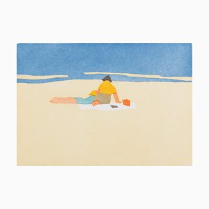 Alex Katz, Figuras en la playa, 2008, Aguatinta