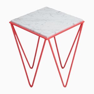 Table d'Appoint Orange Fluo par Nicola Di Froscia pour DFdesignlab