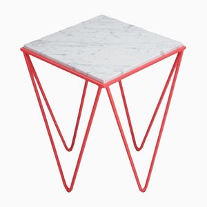 Tavolino Avior arancione fluorescente di Nicola Di Froscia per DFdesignlab
