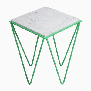 Tavolino Avior verde fluorescente di Nicola Di Froscia per DFdesignlab