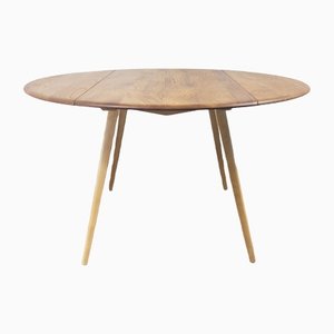 Round Drop Leaf Dining Table by Lucian Ercolani for Ercol