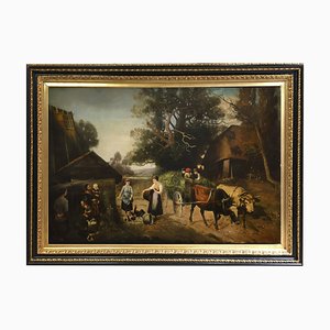 Country Landscape, Italian School, Oil on Canvas, Framed