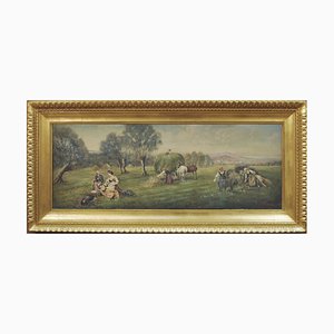 Emilio Pergola, Country Landscape, Italy, Oil on Canvas, Framed