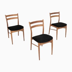 Restored Scandinavian Walnut Chairs, 1960s, Set of 6