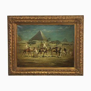 Arabian Landscape, French School, Oil on Canvas, Framed