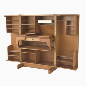 Oak No. 4 Cabinet Desk from Möbelfabrik August Stranghöner, Germany, 1950s