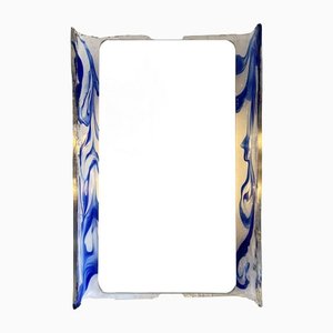 Italian Lightning Murano Glass Mirror by Mazzega, 1970s