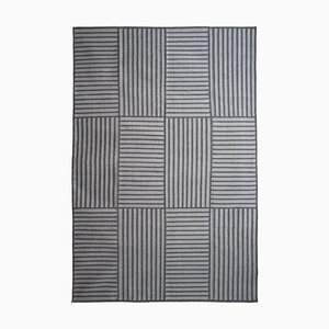Gray Grid Kilim by Paolo Giordano for I-and-I Collection