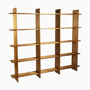Solid Pine Bookcase, 1960s
