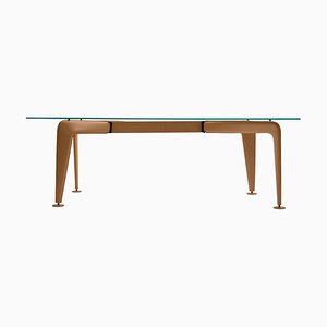 Natural Leather Asymmetrical Table Dining by Colé Italia