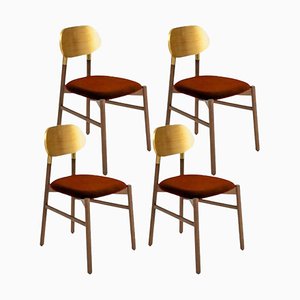 Canaletto & Gold Ruggine Bokken Upholstered Chairs by Colé Italia, Set of 4