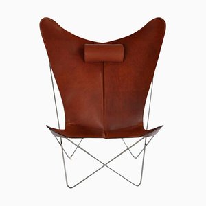 Cognac and Steel Ks Chair by Ox Denmarq