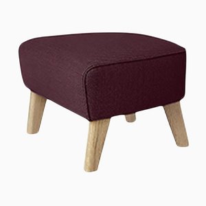 Maroon and Natural Oak Raf Simons Vidar 3 My Own Chair Footstool from By Lassen