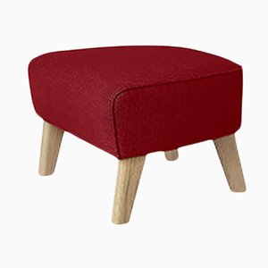 Roter und natürlicher Eiche Raf Simons Vidar 3 My Own Chair Fußhocker von By Lassen