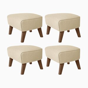 Sand and Smoked Oak Sahco Zero Footstool from By Lassen, Set of 4