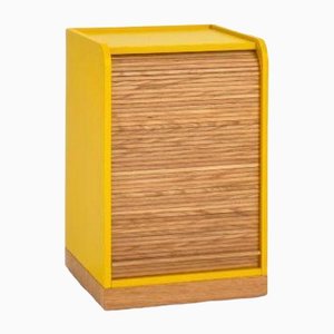 Mustard Yellow Tapparelle Wheels Cabinet by Colé Italia