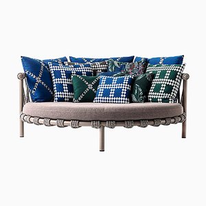 Trampolin Outdoor Sofa aus Stahlseil & Stoff von Patricia Urquiola für Cassina
