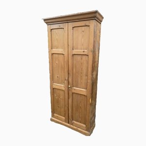 Antique French Pine Hall Robe Cupboard, 1880s