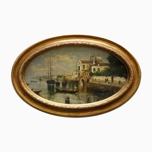 Venedig - Italienische Landschaft Öl auf Leinwand Gemälde