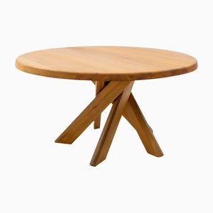 5-Legged Round Dining Table T21d by Pierre Chapo, 1980s