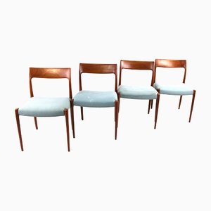 Dänische Stühle von Nils Otto Möller, 1960er, 4er Set