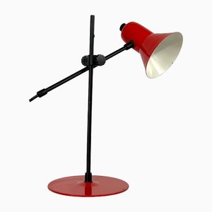 Lámpara de mesa roja de Veneta Lumi, Italy, años 70