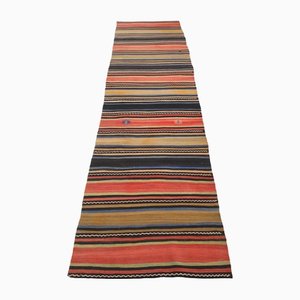 Striped Kilim Runner Rug in Wool