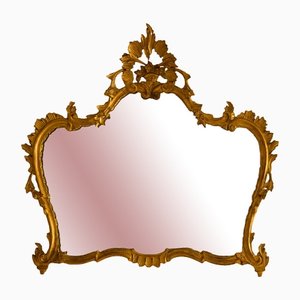 Louis XV Mirror in Carved and Golden Wood