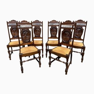 French Brittany Dinning Chairs, 1950, Set of 6