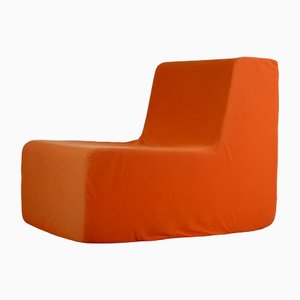 Space Age Armchair in Foam and Orange Jersey, 1970