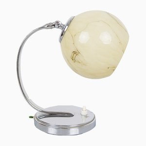 Art Deco Table Lamp with Glass Shade