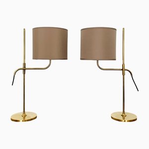 Brass Table Lamps by Florian Schulz, 1970s, Set of 2