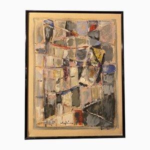 Raffin, Abstract Painting, 1989, OIl on Canvas, Framed