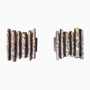 Brutalistische Alpan Türgriffe aus Bronze, 2er Set