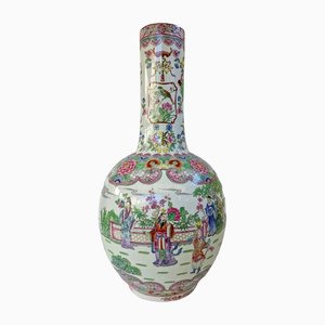 Antique Chinese Famille Rose Bottle Vase Republic Period