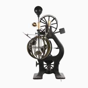 Large Map-World Sculpture, Steel Cast Iron