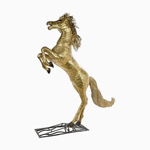 Brass Horse That Rears Up by Henri Fernandez