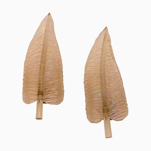 Seguso Feather Sconces, Set of 2