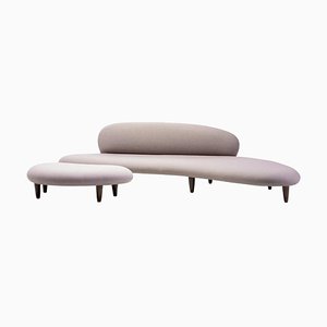 Freeform Sofa und Fußhocker von Isamu Noguchi