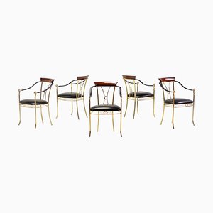 Nappa Leather Brass Vidal Grau Chair