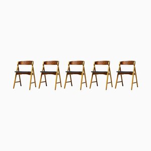 Teak Dining Chairs by Kai Kristiansen, Set of 5